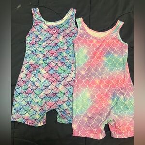 2 Colorful Mermaid Gymnastic Wear